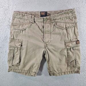Superdry Core Cargo Lite Shorts Mens Small Olive Green 34 Waist‎ 9 Inseam